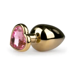 Metal Gold & Pink Heart – Le Bijou de Plaisir Scintillant