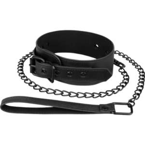 Collier avec Laisse en Métal – L'Élégance de la Soumission