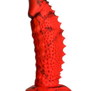 Gode Fantastique en Silicone – Marbré Rouge & Noir