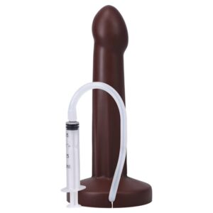 Dildo Éjaculateur en Silicone – Couleur Espresso